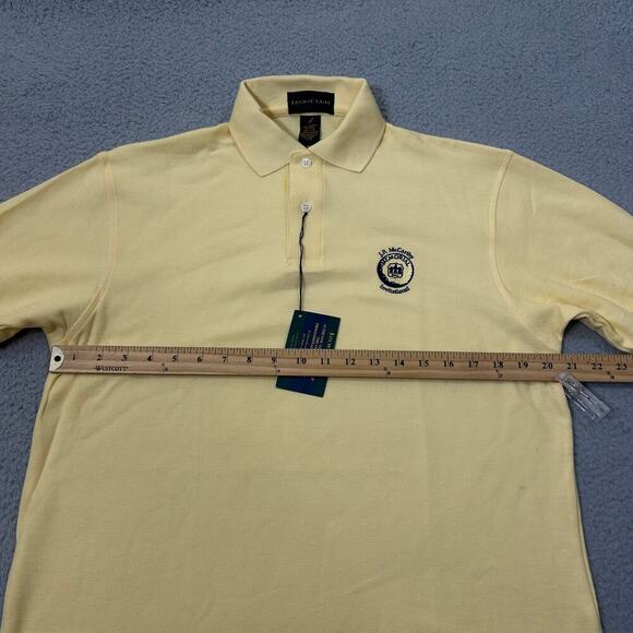 Izod Club‎ Polo Men S Yellow Short Sleeve Collared Polo Shirt Preppy Nerdy NEW - Picture 8 of 13